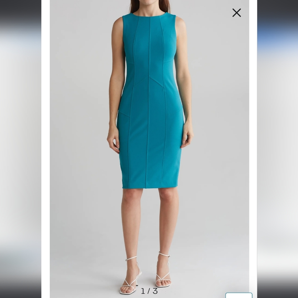 Calvin Klein Princess Seam Sheath Dress